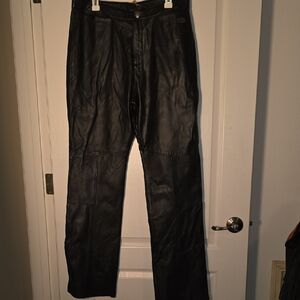 Harley Davidson Ladies Riding Pants, Stylish Black Leather Trousers